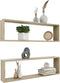 vidaXL - Wandschappen - kubus - 2 - st - 100x15x30 - cm - spaanplaat - sonoma - eiken