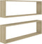 vidaXL - Wandschappen - kubus - 2 - st - 100x15x30 - cm - spaanplaat - sonoma - eiken