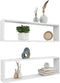 vidaXL - Wandschappen - kubus - 2 - st - 100x15x30 - cm - spaanplaat - hoogglans - wit
