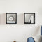 vidaXL - Wandschappen - kubus - 2 - st - 30x15x30 - cm - bewerkt - hout - zwart - eiken