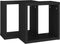 vidaXL - Wandschappen - kubus - 2 - st - 30x15x30 - cm - zwart