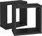 vidaXL - Wandschappen - kubus - 2 - st - 30x15x30 - cm - zwart