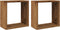 vidaXL - Wandschappen - kubus - 2 - st - 30x15x30cm - bewerkt - hout - oud - houtkleurig