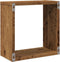 vidaXL - Wandschappen - kubus - 2 - st - 30x15x30cm - bewerkt - hout - oud - houtkleurig