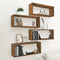 vidaXL - Wandschappen - kubus - 2 - st - 60x15x23 - cm - bewerkt - hout - grijs - sonoma