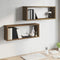 vidaXL - Wandschappen - kubus - 2 - st - 60x15x23 - cm - bewerkt - hout - bruin - eiken