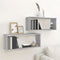 vidaXL - Wandschappen - kubus - 2 - st - 60x15x23 - cm - bewerkt - hout - grijs - sonoma