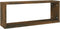vidaXL - Wandschappen - kubus - 2 - st - 60x15x23 - cm - bewerkt - hout - gerookt - eiken