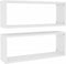 vidaXL - Wandschappen - kubus - 2 - st - 60x15x23 - cm - spaanplaat - wit