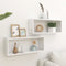 vidaXL - Wandschappen - kubus - 2 - st - 60x15x23 - cm - spaanplaat - hoogglans - wit
