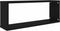 vidaXL - Wandschappen - kubus - 2 - st - 60x15x23 - cm - spaanplaat - zwart
