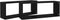 vidaXL - Wandschappen - kubus - 2 - st - 60x15x23 - cm - spaanplaat - zwart
