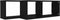 vidaXL - Wandschappen - kubus - 2 - st - 60x15x23 - cm - spaanplaat - zwart