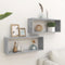 vidaXL - Wandschappen - kubus - 2 - st - 60x15x23 - cm - spaanplaat - betongrijs