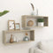 vidaXL - Wandschappen - kubus - 2 - st - 60x15x23 - cm - spaanplaat - sonoma - eiken