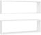 vidaXL - Wandschappen - kubus - 2 - st - 80x15x26,5 - cm - bewerkt - hout - wit