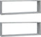 vidaXL - Wandschappen - kubus - 2 - st - 80x15x26,5 - cm - bewerkt - hout - grijs - sonoma