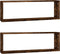 vidaXL - Wandschappen - kubus - 2 - st - 80x15x26,5 - cm - hout - gerookt - eikenkleurig