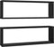 vidaXL - Wandschappen - kubus - 2 - st - 80x15x26,5 - cm - spaanplaat - zwart