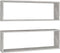 vidaXL - Wandschappen - kubus - 2 - st - 80x15x26,5 - cm - spaanplaat - betongrijs