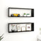 vidaXL - Wandschappen - kubus - 2 - st - 80x15x26,5 - cm - spaanplaat - zwart