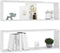 vidaXL - Wandschappen - kubus - 2 - st - 80x15x26,5 - cm - spaanplaat - hoogglans - wit