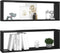 vidaXL - Wandschappen - kubus - 2 - st - 80x15x26,5 - cm - spaanplaat - zwart