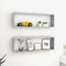 vidaXL - Wandschappen - kubus - 2 - st - 80x15x26,5 - cm - spaanplaat - betongrijs