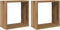 vidaXL - Wandschappen - kubus - 2st - 30x15x30cm - bewerkt - hout - artisanaal - eiken