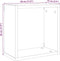 vidaXL - Wandschappen - kubus - 2st - 30x15x30cm - bewerkt - hout - artisanaal - eiken