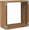 vidaXL - Wandschappen - kubus - 2st - 30x15x30cm - bewerkt - hout - artisanaal - eiken