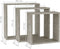 vidaXL - Wandschappen - kubus - 3 - st - betongrijs