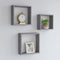 vidaXL - Wandschappen - kubus - 3 - st - MDF - grijs