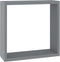 vidaXL - Wandschappen - kubus - 3 - st - MDF - grijs