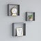 vidaXL - Wandschappen - kubus - 3 - st - MDF - grijs