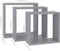 vidaXL - Wandschappen - kubus - 3 - st - MDF - grijs