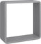 vidaXL - Wandschappen - kubus - 3 - st - MDF - grijs