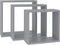 vidaXL - Wandschappen - kubus - 3 - st - MDF - grijs