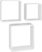 vidaXL - Wandschappen - kubus - 3 - st - MDF - wit