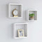 vidaXL - Wandschappen - kubus - 3 - st - MDF - wit