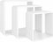 vidaXL - Wandschappen - kubus - 3 - st - MDF - wit