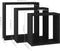 vidaXL - Wandschappen - kubus - 3 - st - MDF - zwart
