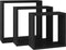 vidaXL - Wandschappen - kubus - 3 - st - MDF - zwart