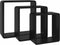 vidaXL - Wandschappen - kubus - 3 - st - MDF - zwart