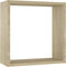 vidaXL - Wandschappen - kubus - 3 - st - sonoma - eikenkleurig