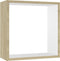 vidaXL - Wandschappen - kubus - 3 - st - wit - en - sonoma - eikenkleurig