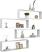 vidaXL - Wandschappen - kubus - 4 - st - 100x15x30 - cm - bewerkt - hout - wit
