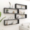 vidaXL - Wandschappen - kubus - 4 - st - 100x15x30 - cm - spaanplaat - zwart