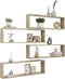 vidaXL - Wandschappen - kubus - 4 - st - 100x15x30 - cm - spaanplaat - sonoma - eiken