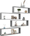 vidaXL - Wandschappen - kubus - 4 - st - 100x15x30 - cm - spaanplaat - betongrijs